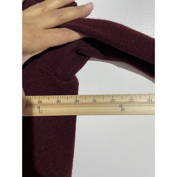 Adrienne Vittadini Cardigan S Yak Hair Wool Burgundy Quite Luxury Minimalist - Picture 8 of 11